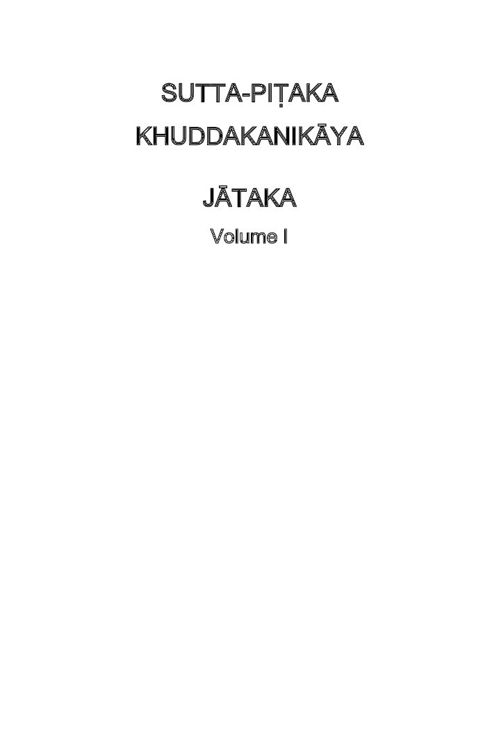 Jataka-Volume-1