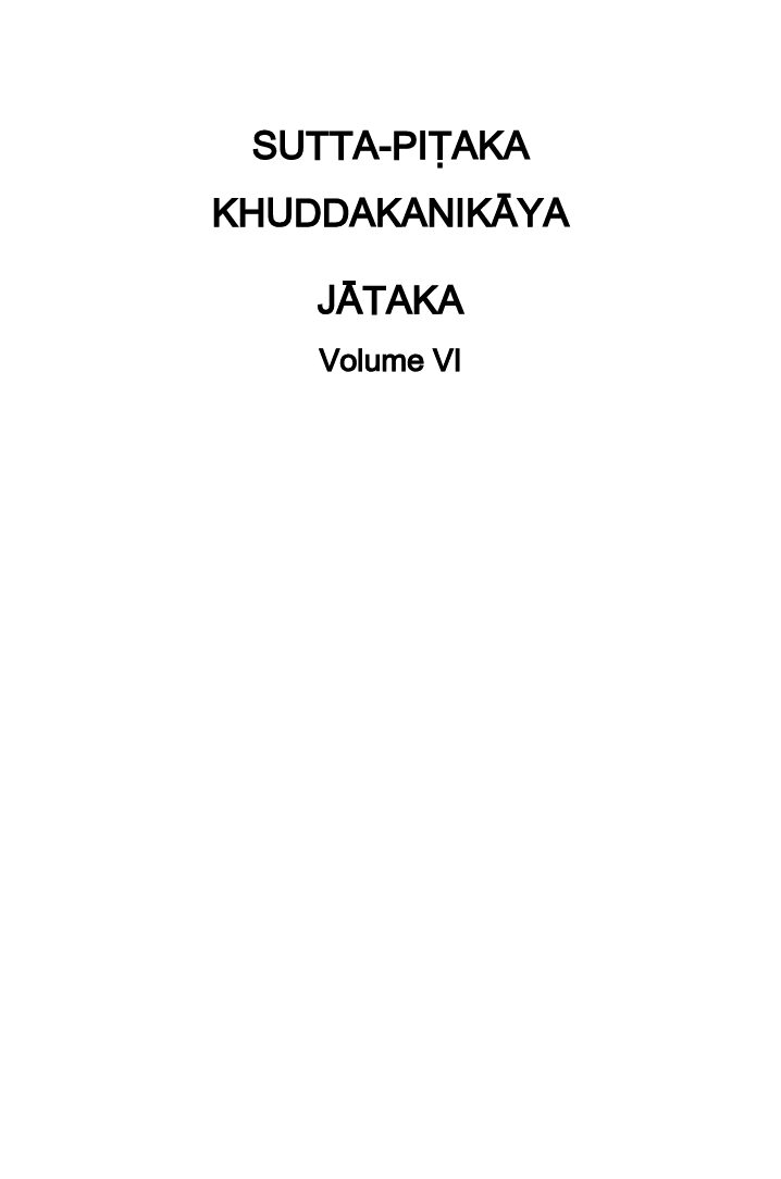 Jataka-Volume-6