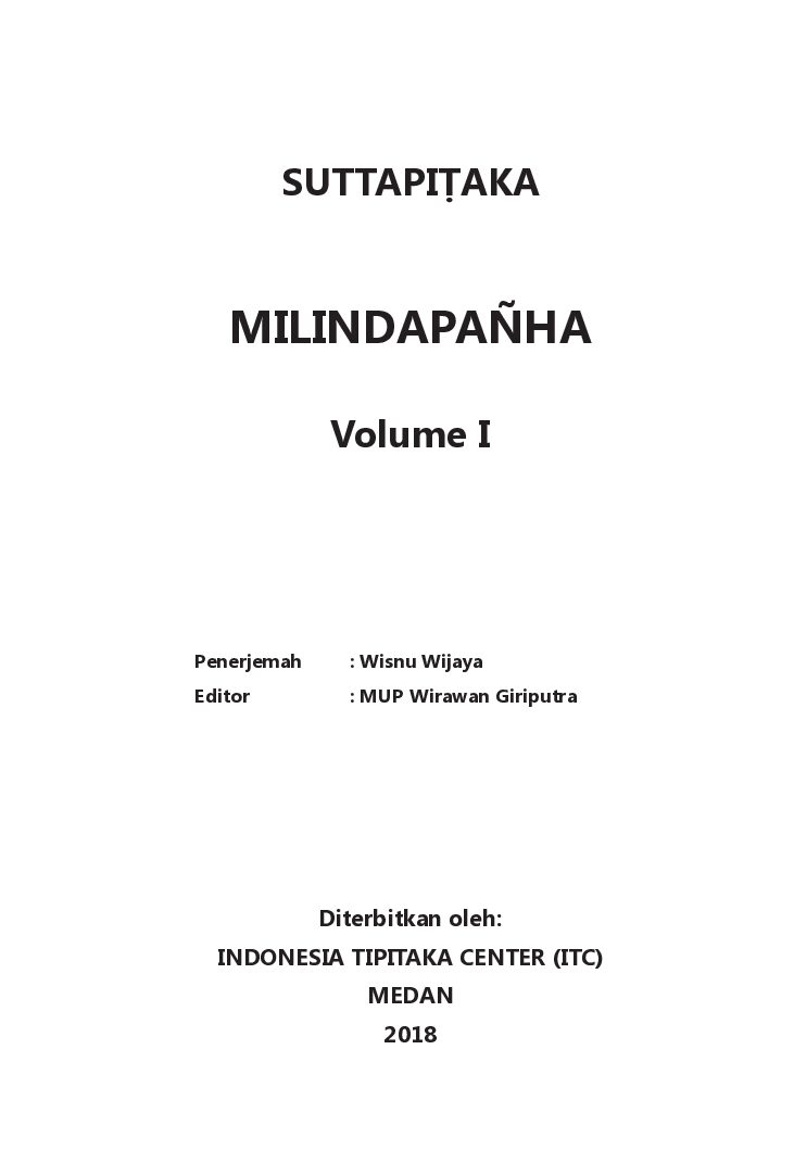Milindapanha-Volume-1